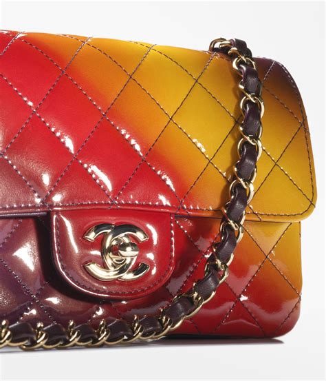 chanel mini flap bag 荔枝皮|CHANEL Patent Calfskin Quilted Mini Rectangular Flap.